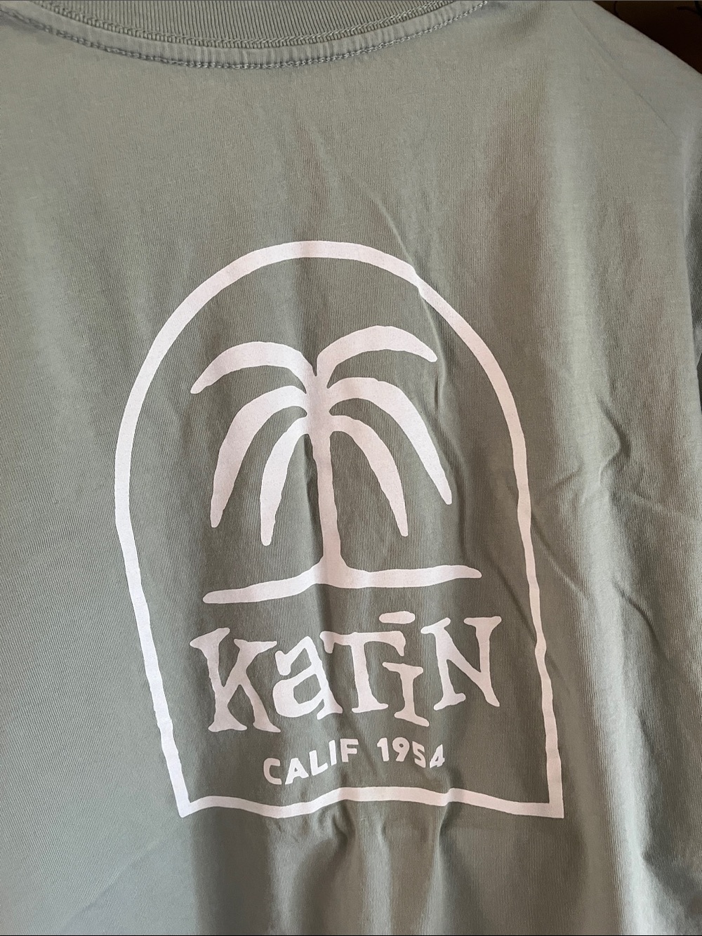 Katin Light Sage Green Short Sleeve Tee with White Palm Logo - Picture 5 of 5